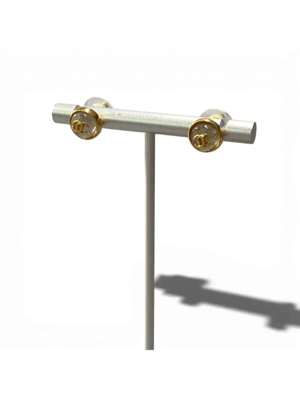 Chanel @ Vintage CC Logo Small Pierced Earring